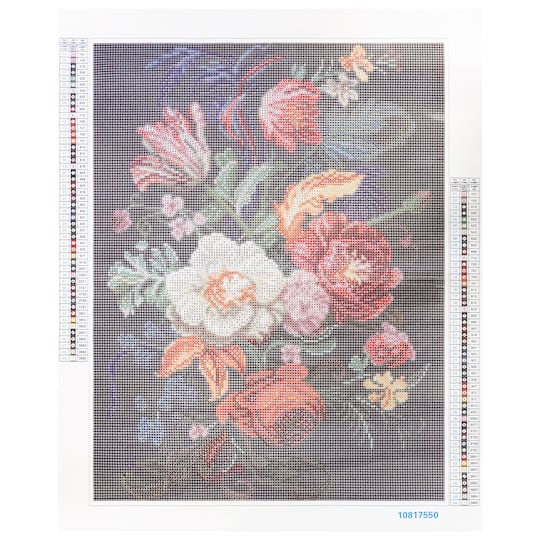 16" x 20" Dark Flowers Diamond Art Kit by Make Market®